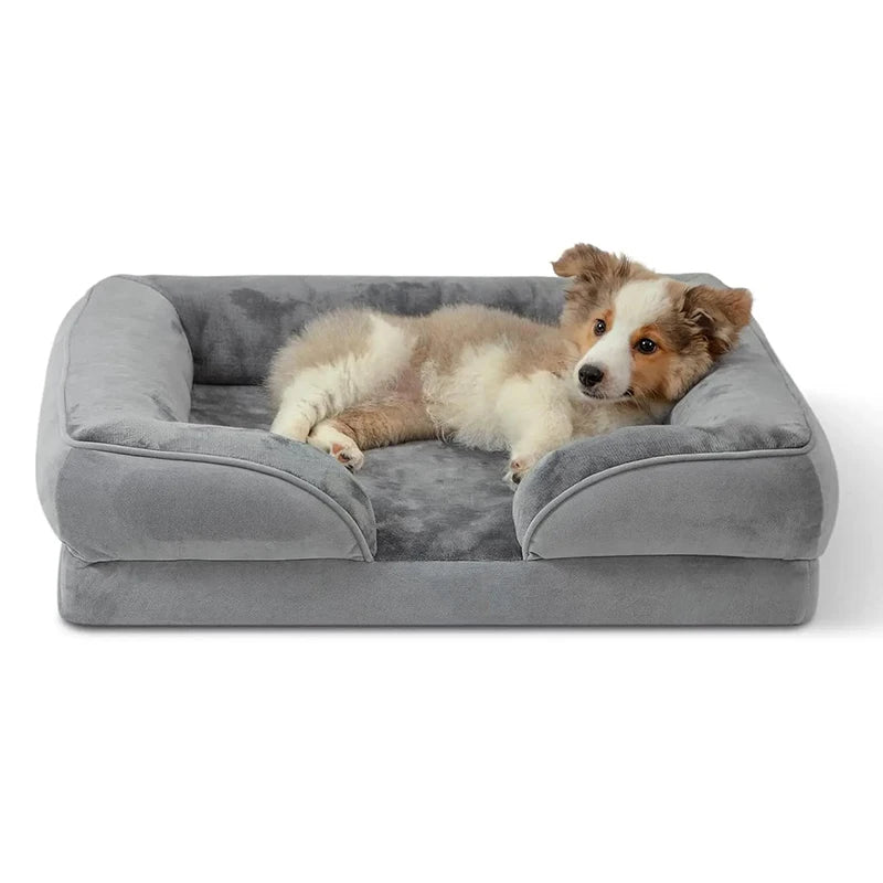 Medium washable orthopedic dog bed with plush cushioning for ultimate pet comfort