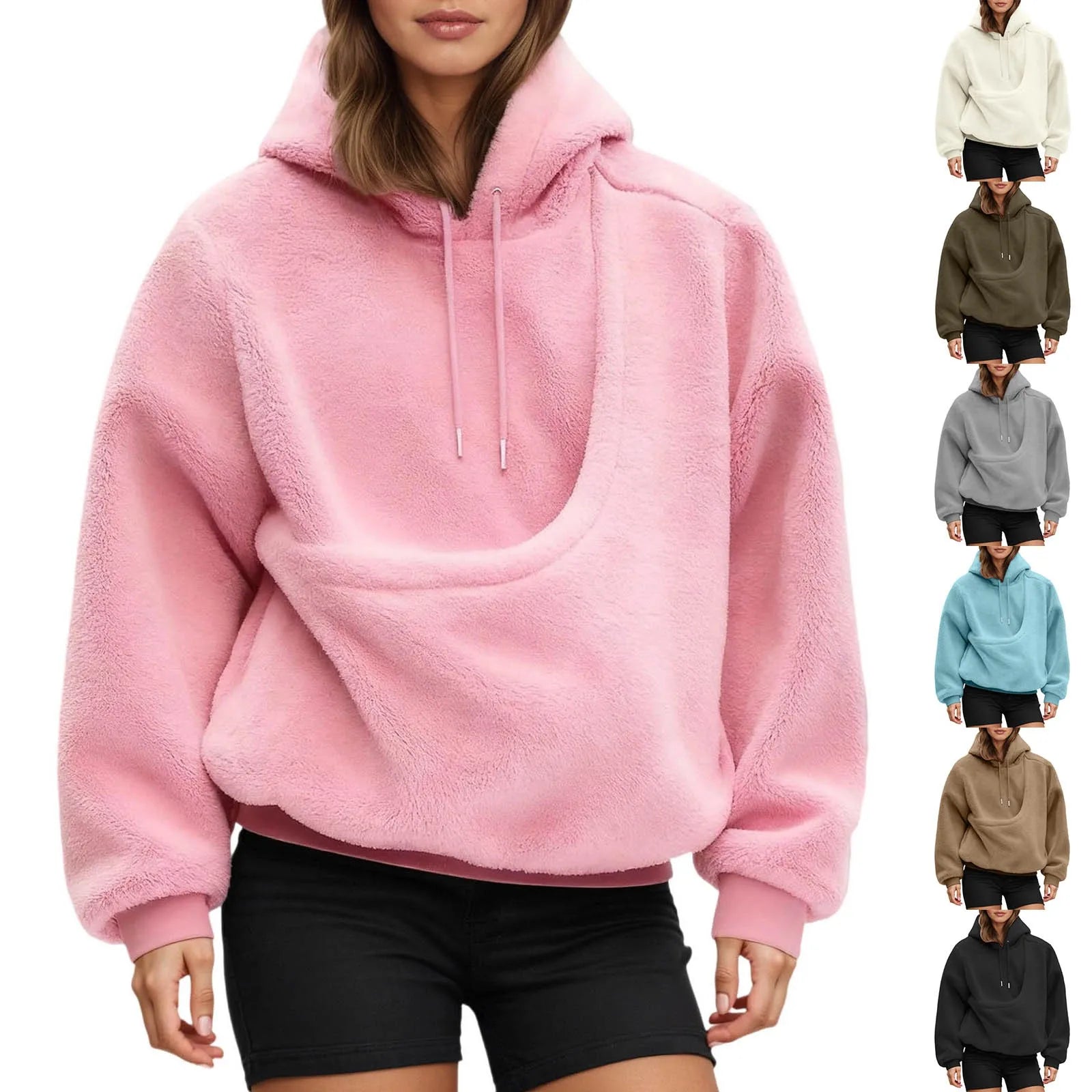 Pink pet carrier hoodie with spacious pocket for keeping your pet close and cozy