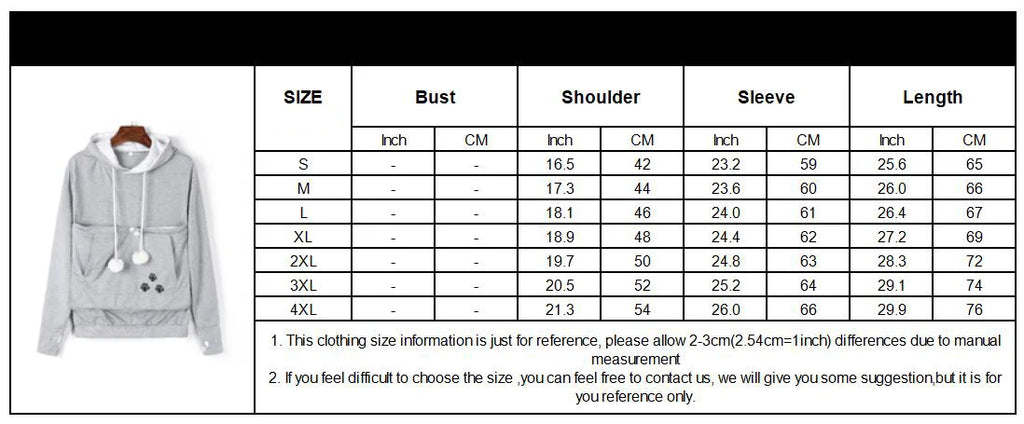 Cozy pet carrier kangaroo sweatshirt in gray with spacious pouch for carrying small pets