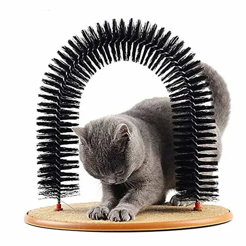 PurrSpa Self-Grooming Cat Arch with Bristles for Cats to Self-Groom and Relax