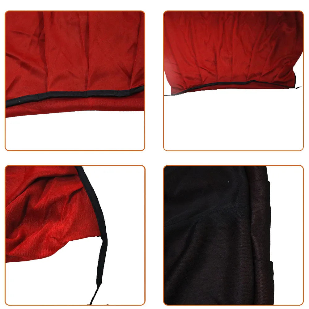 Reversible vampire cape for adults and kids in red and black with a comfortable lining and stylish finish