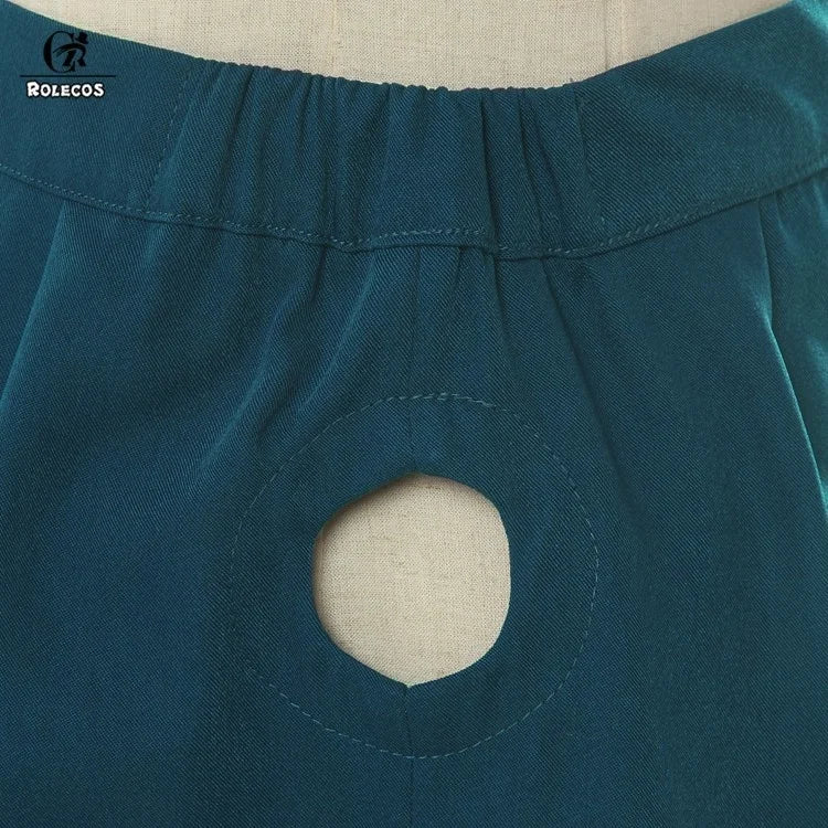 Teal skirt with a circular cutout, inspired by an Animal Crossing New Horizons outfit