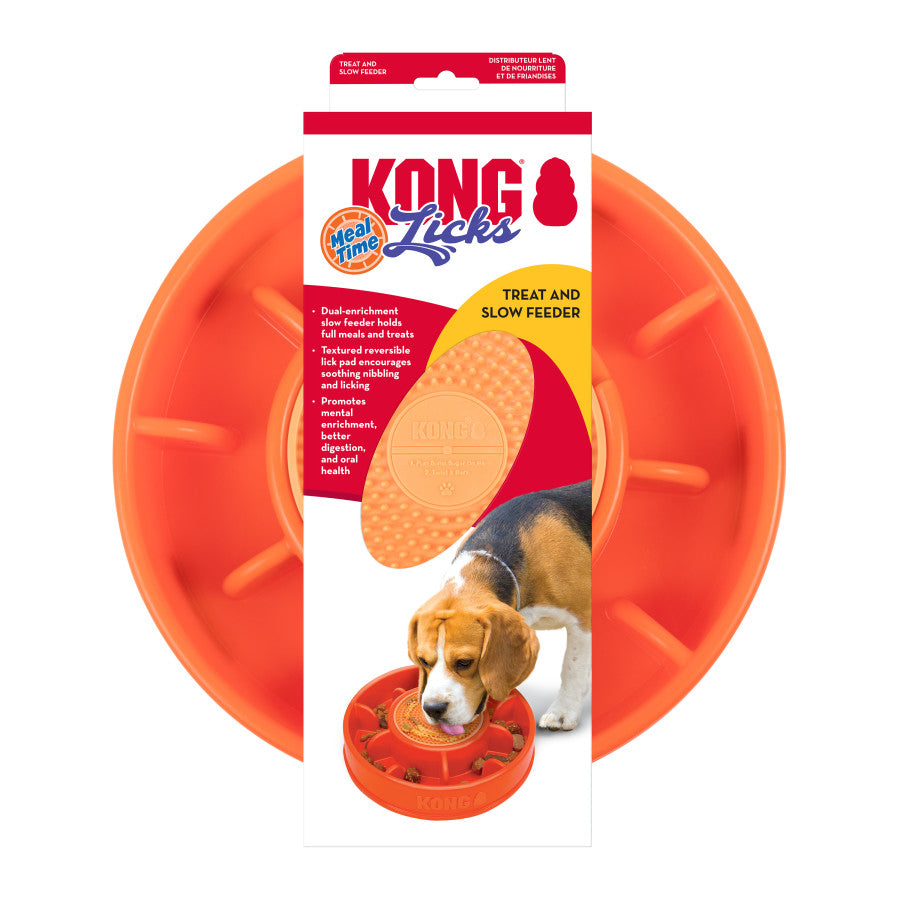 KONG Licks Mealtime Dog Treat Toy & Slow Feeder LG