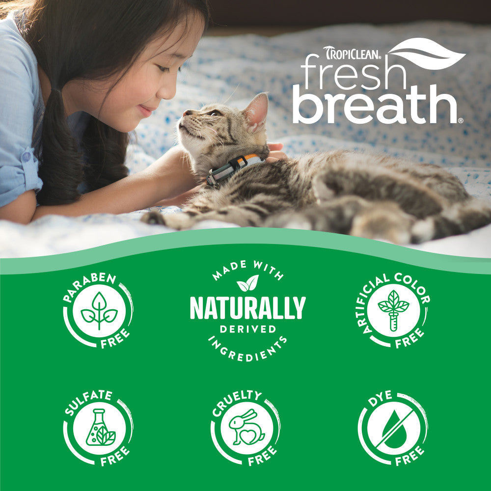 TropiClean Fresh Breath Toothbrush & Toothpaste Cat Dental Care Kit, 2.5-fl oz