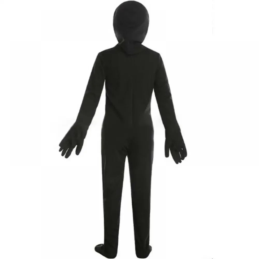 Black skeleton costume glow in the dark for spooky Halloween celebrations and costume parties