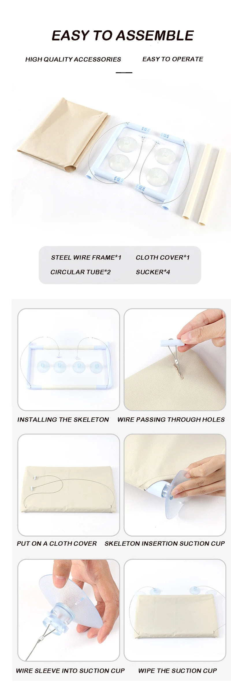 Easy assembly guide for SkyLounge Window Cat Hammock with step-by-step installation instructions