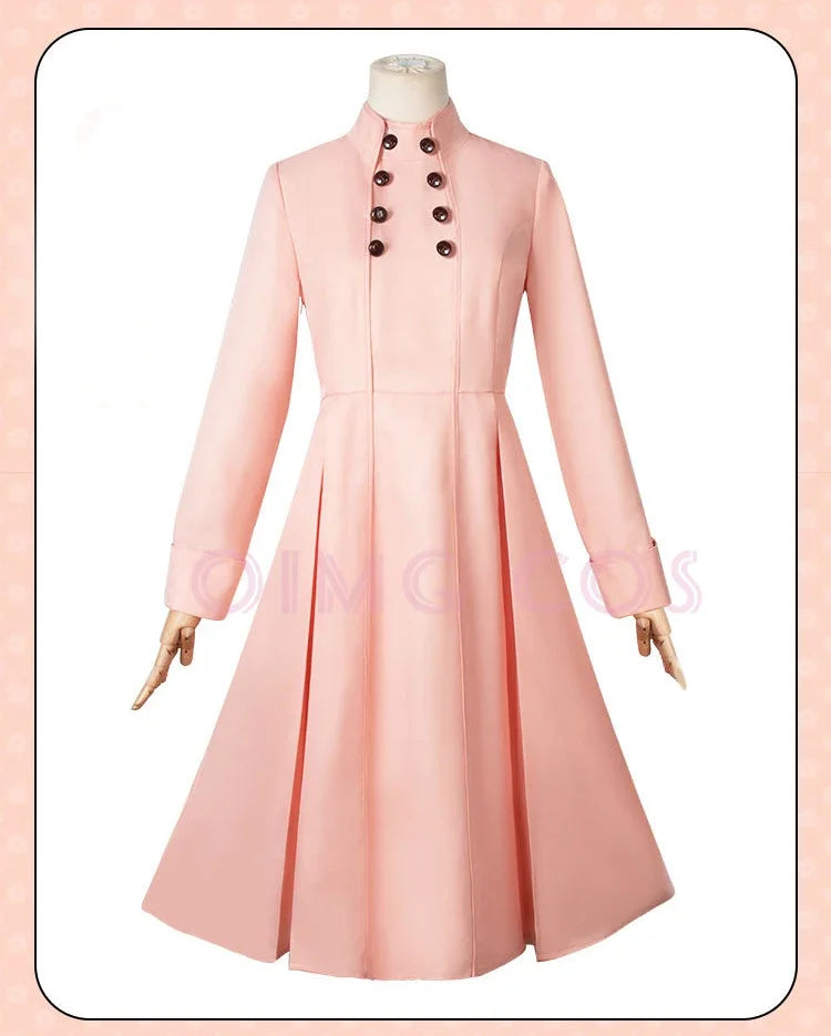 Spy X Family Yor Forger dress in light pink with a fitted bodice and flared skirt design