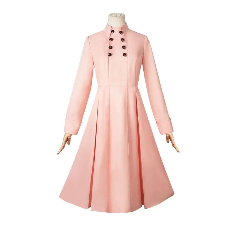 Stylish Spy X Family Yor Forger dress in pink with button details and elegant design