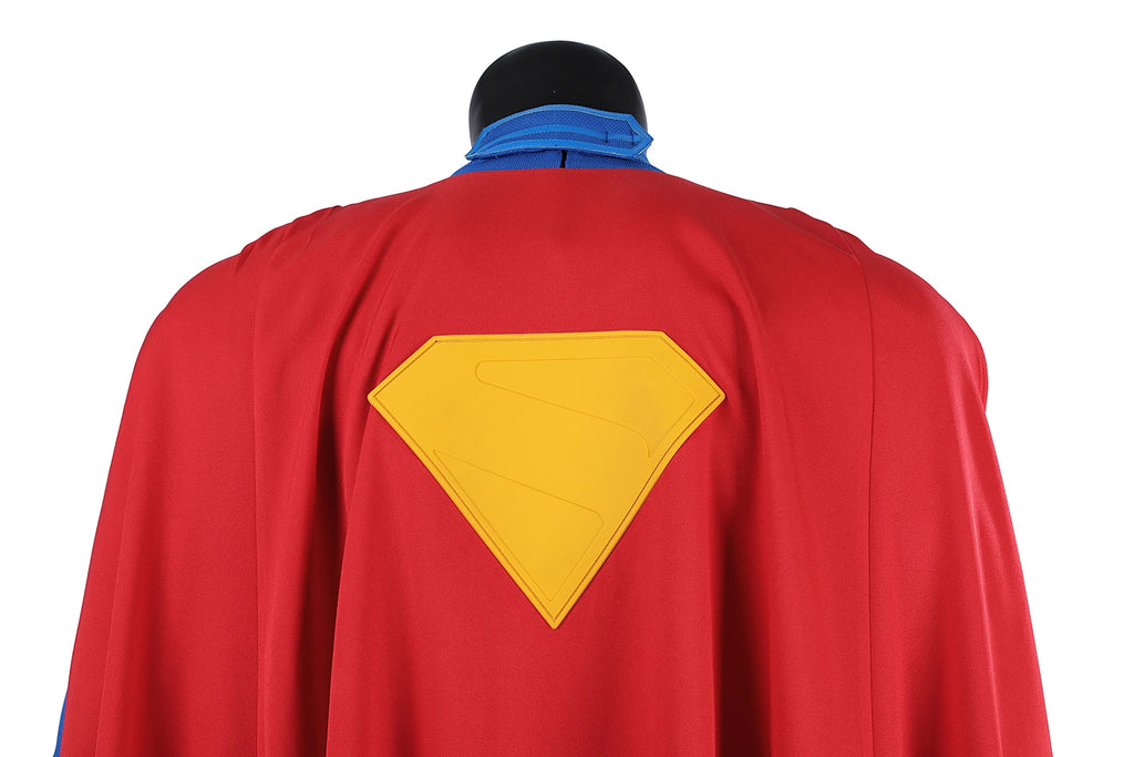 Zoomies & Co Superhero Cape in Red with Iconic Yellow Shield Design on the Back
