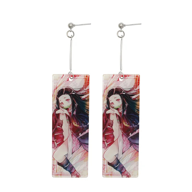 Tanjiro earrings Demon Slayer featuring vibrant character design for anime fans