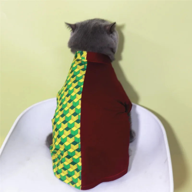 Tomioka Giyuu pet costume for cats with colorful design and comfortable fit