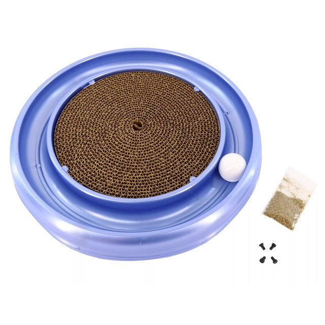 Bergan Turbo Scratcher Cat Toy Scratching Pad Assorted with CATNIP ball