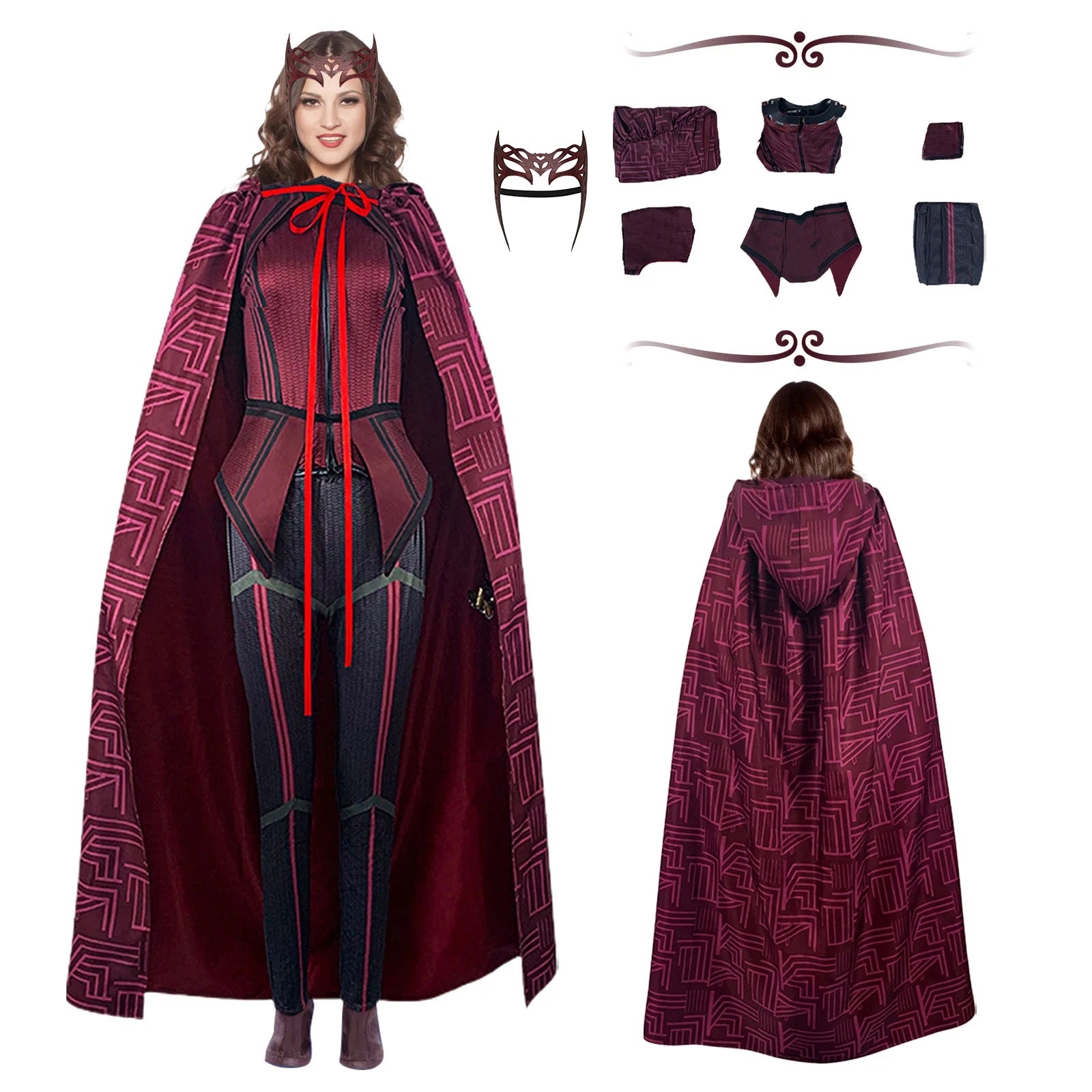 High quality Wanda Vision Halloween costume by Zoomies & Co featuring a stylish cape and accessories