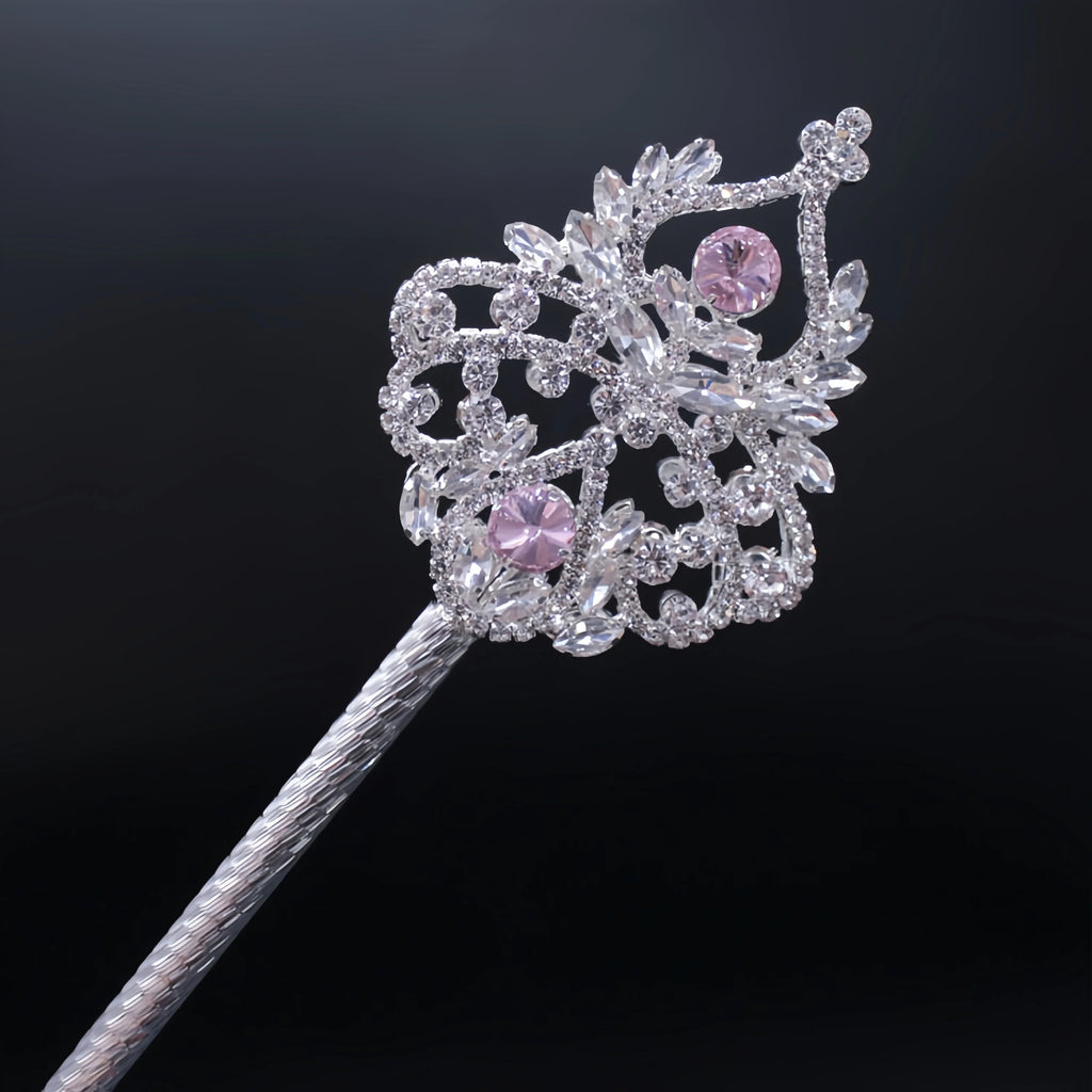 Sparkling wand for Wicked witch Glinda Halloween outfit with crystals and intricate design