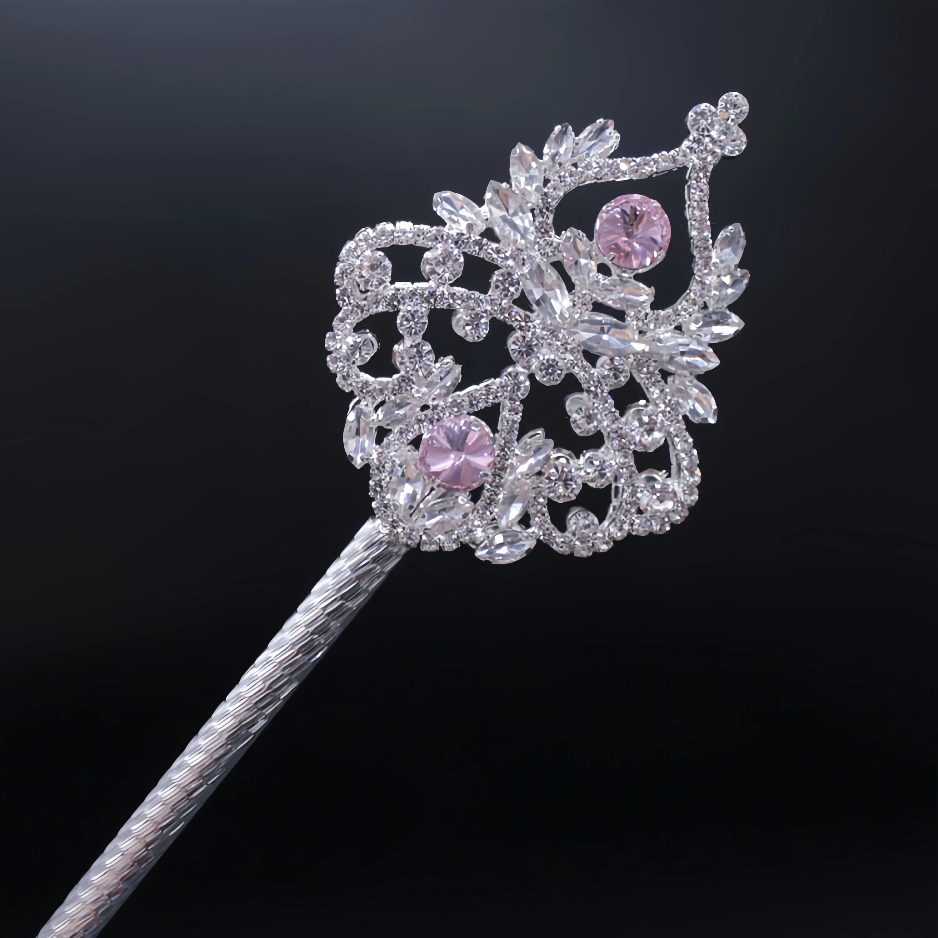 Sparkling wand for Wicked witch Glinda Halloween outfit with crystals and intricate design