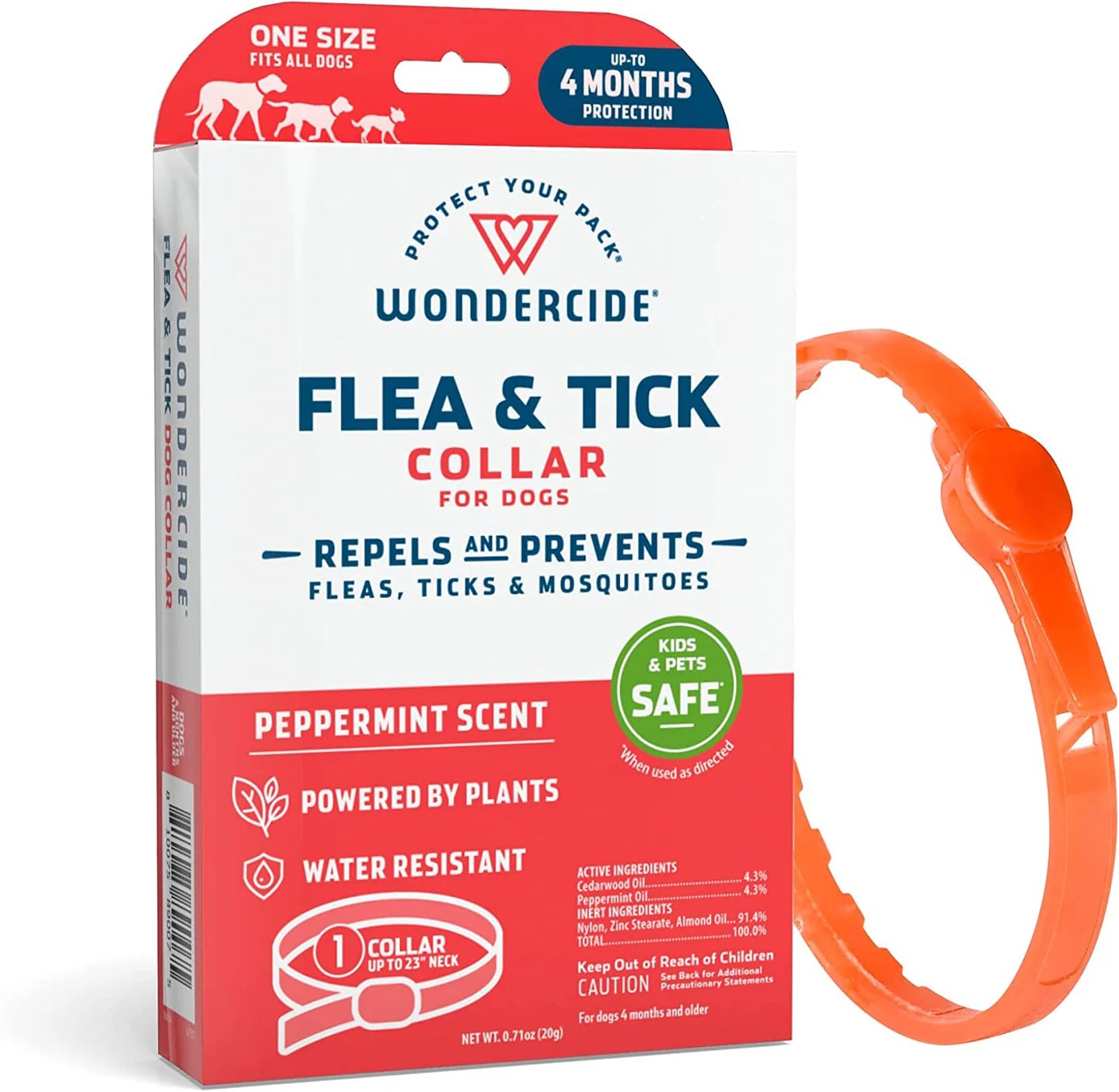 Wondercide flea and tick collar reviews for dogs peppermint scent water resistant plant based protection