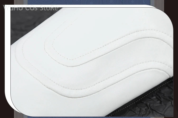 Close-up view of stitching detail on the Fantastic Four blue jumpsuit cosplay from Zoomies & Co