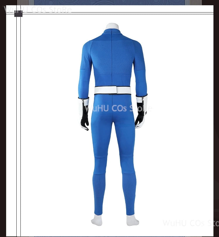 Fantastic Four blue jumpsuit cosplay designed for fans and costume events with a sleek fit