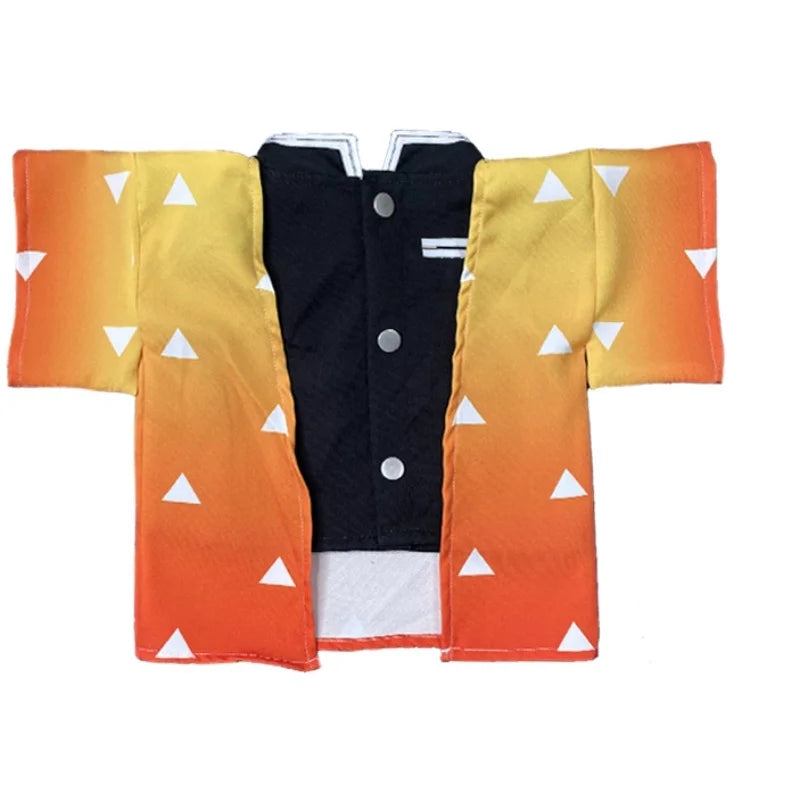 Zenitsu pet cosplay costume featuring an eye-catching gradient design with triangle patterns